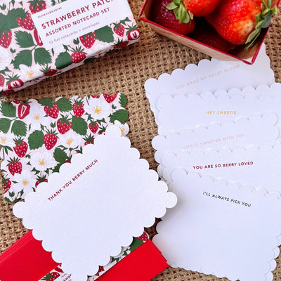 Strawberry Patch Assorted Notecard Set