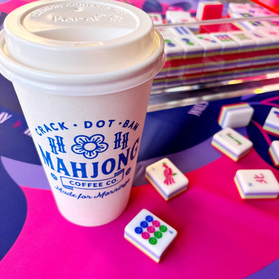 Mahjong Paper Cups + Lids (16 oz)