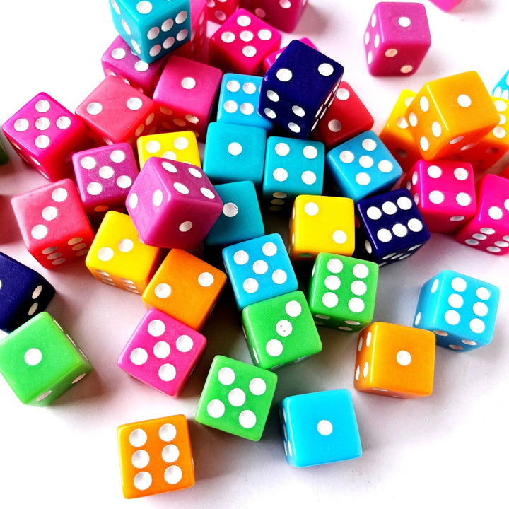 6 Sided Colorful Dice - Barque Gifts - Lubbock, Texas