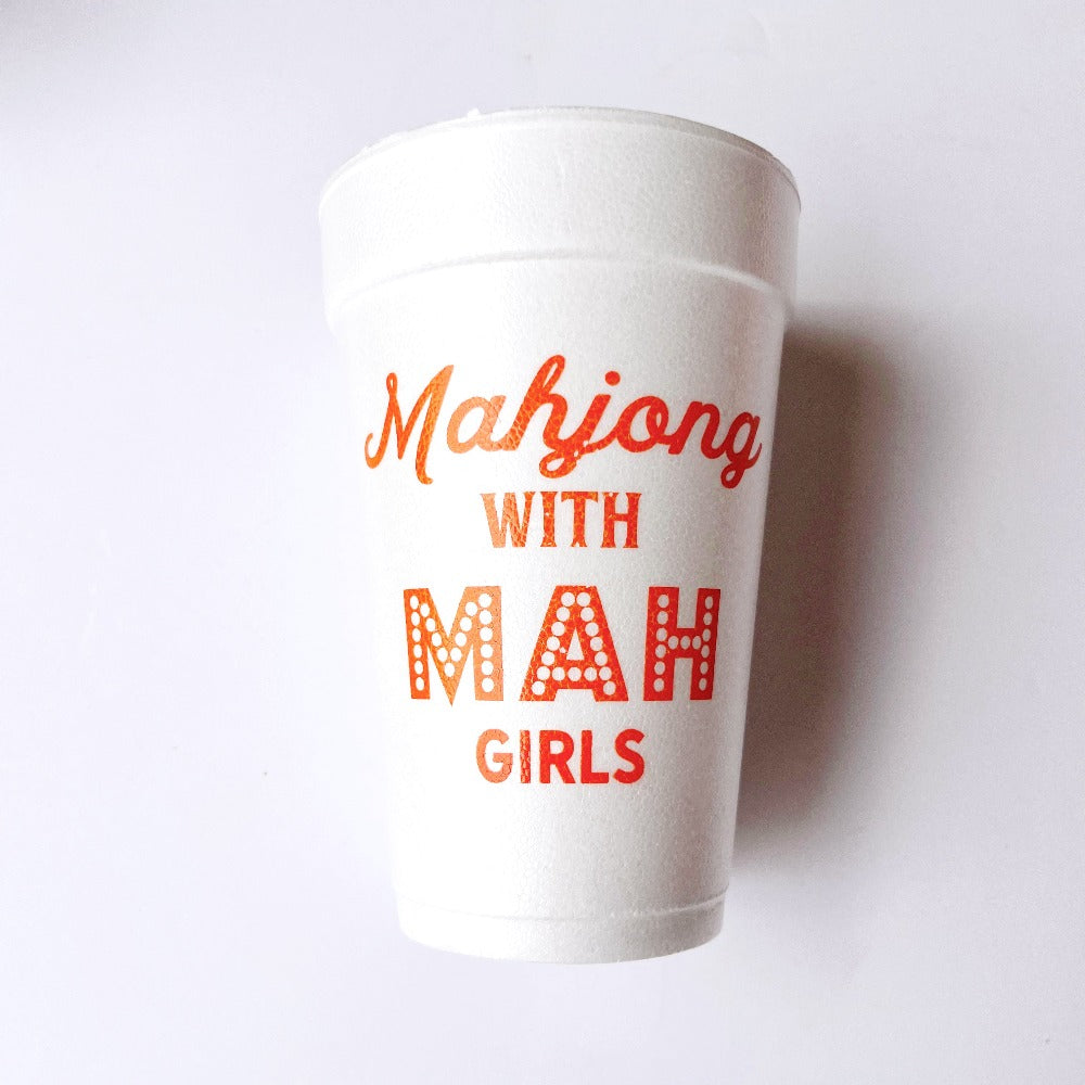 Mahjong Foam Cups (16 oz)