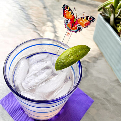 Summer Butterfly Acrylic Drink Stirrers