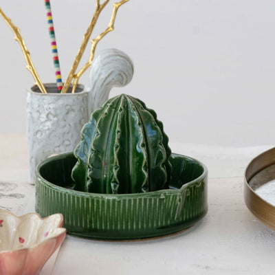 Stoneware Cactus Shaped Juicer