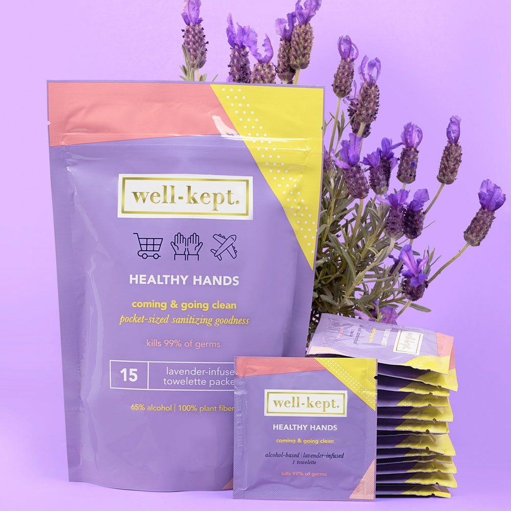 Lavender Healthy Hands Towelettes
