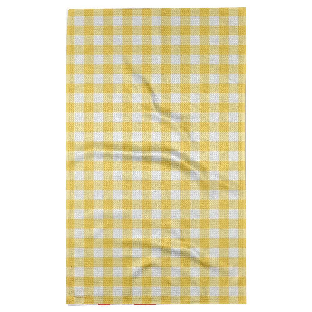 Lemon Gingham Kitchen Tea Towel