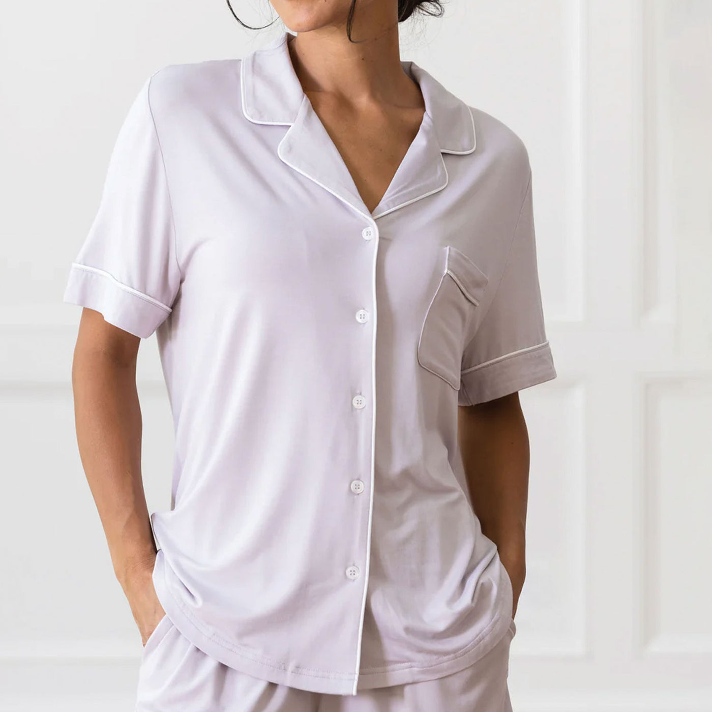 Bamboo Stretch-Knit Pajama Tops
