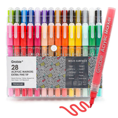Extra Fine Tip Acrylic Paint Marker Set (28)