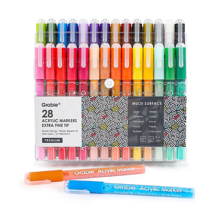 Extra Fine Tip Acrylic Paint Marker Set (28)
