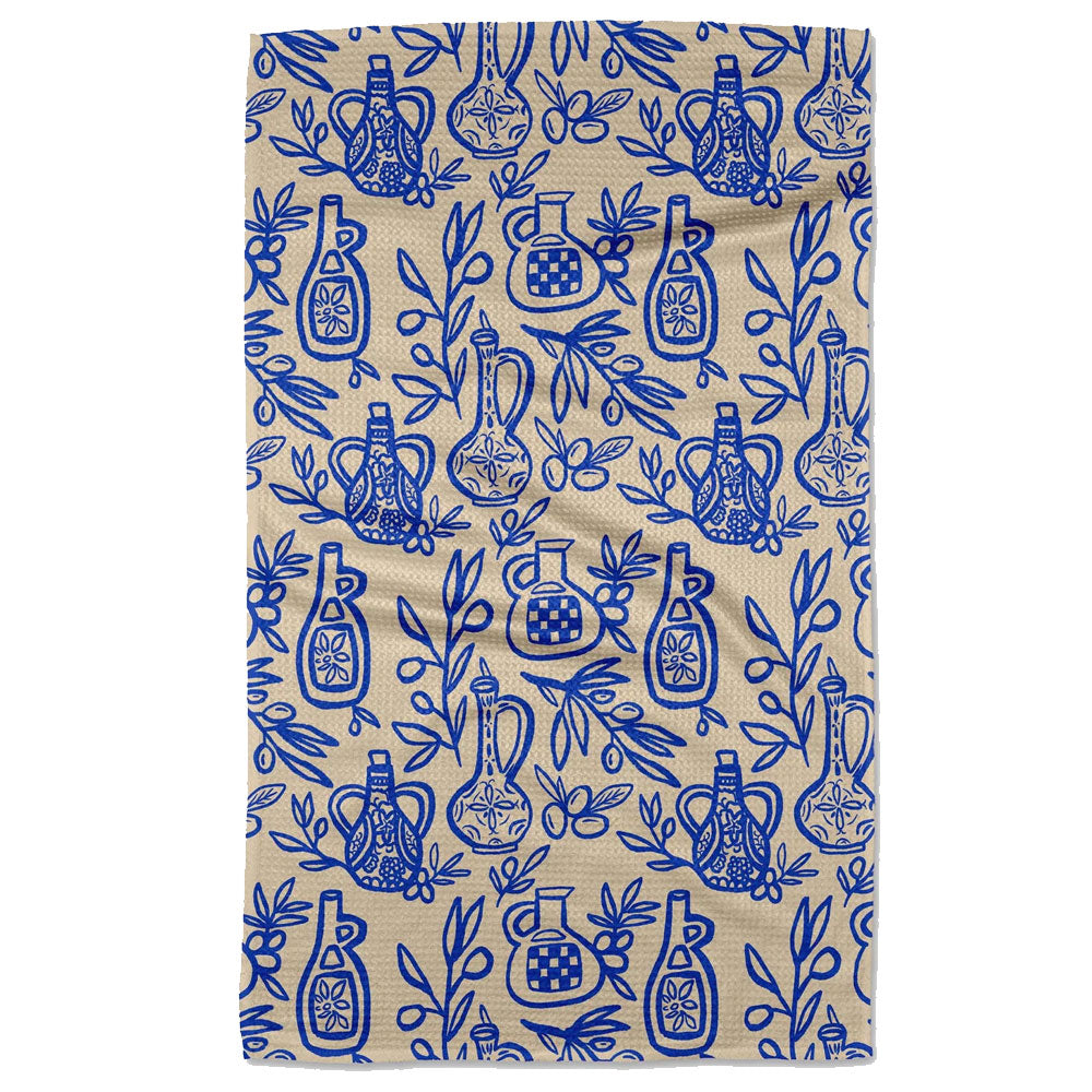 Mediterranean Pour Kitchen Tea Towel