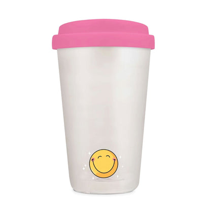 Glass Tumbler with Silicone Lid