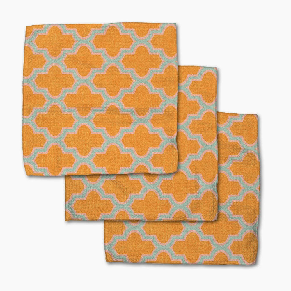 Mustard Ogee Dishcloth Set