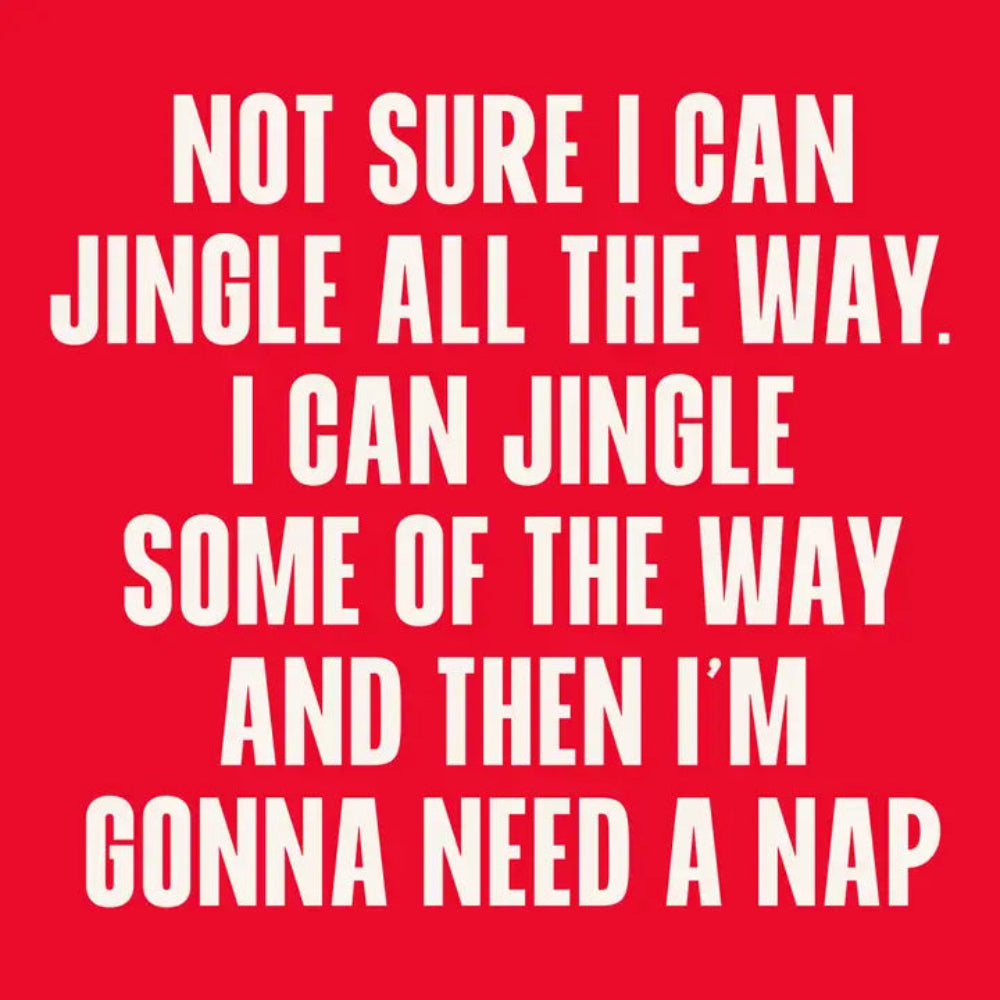 Need A Nap Funny Christmas Cocktail Napkins