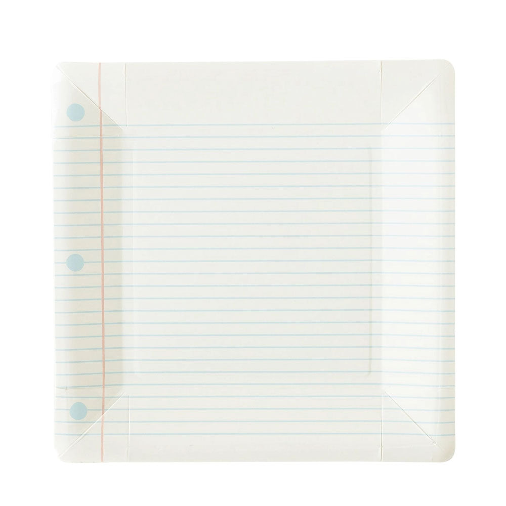 Notebook Paper Plates