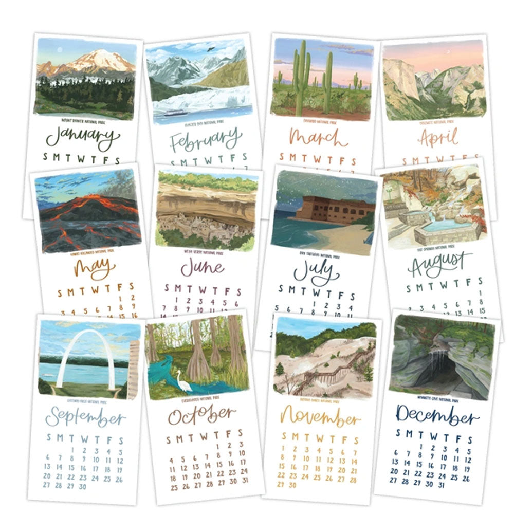 National Parks 2026 Stump Calendar