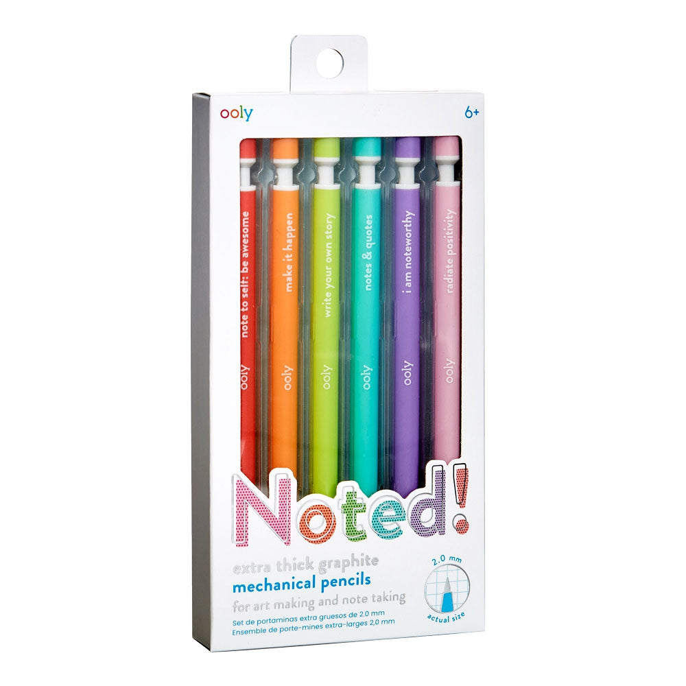 Noted! Graphite Mechanical Pencils (set of 6)