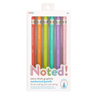 Noted! Graphite Mechanical Pencils (set of 6)