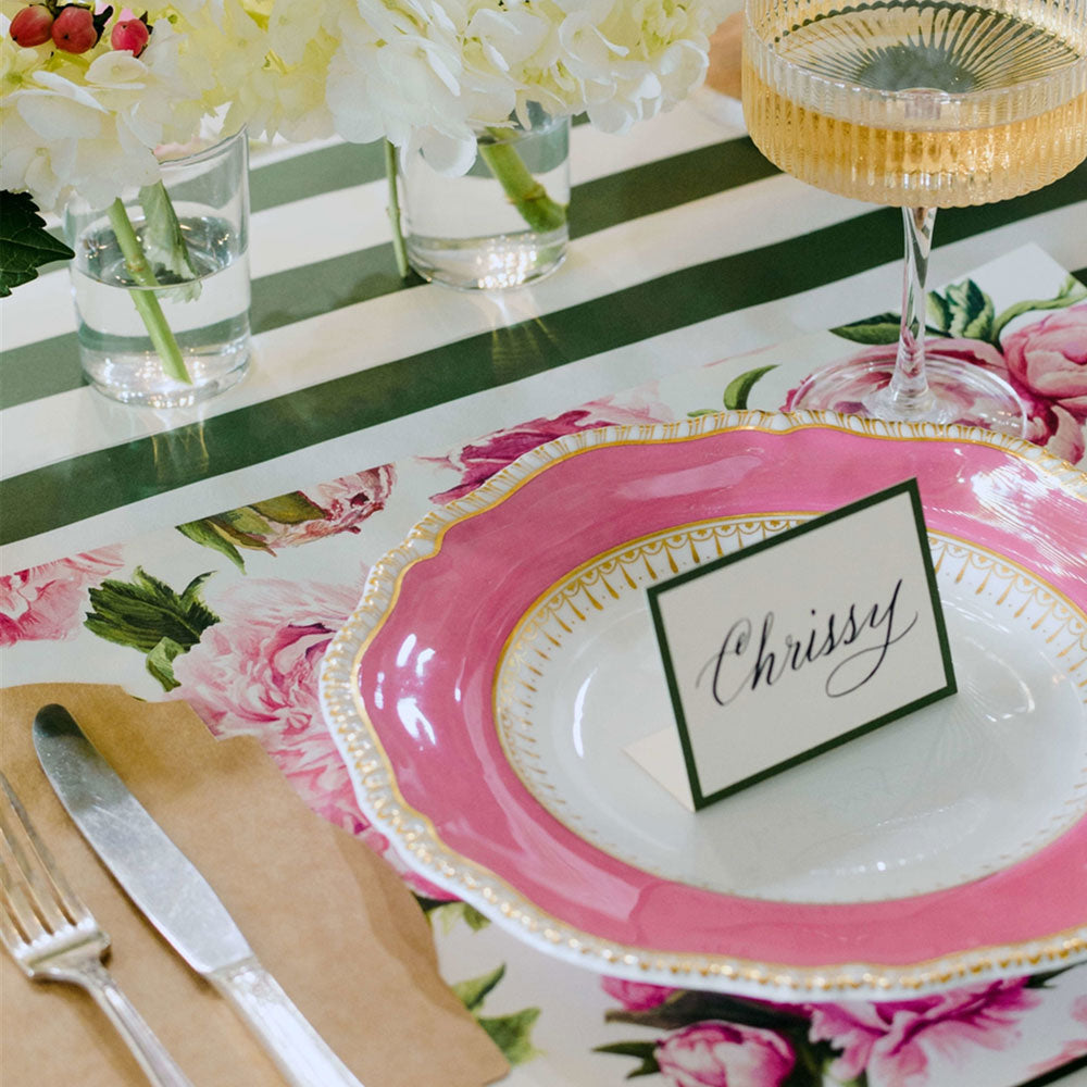 Pink Peony Paper Table Decor