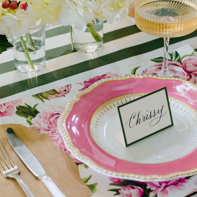 Pink Peony Paper Table Decor