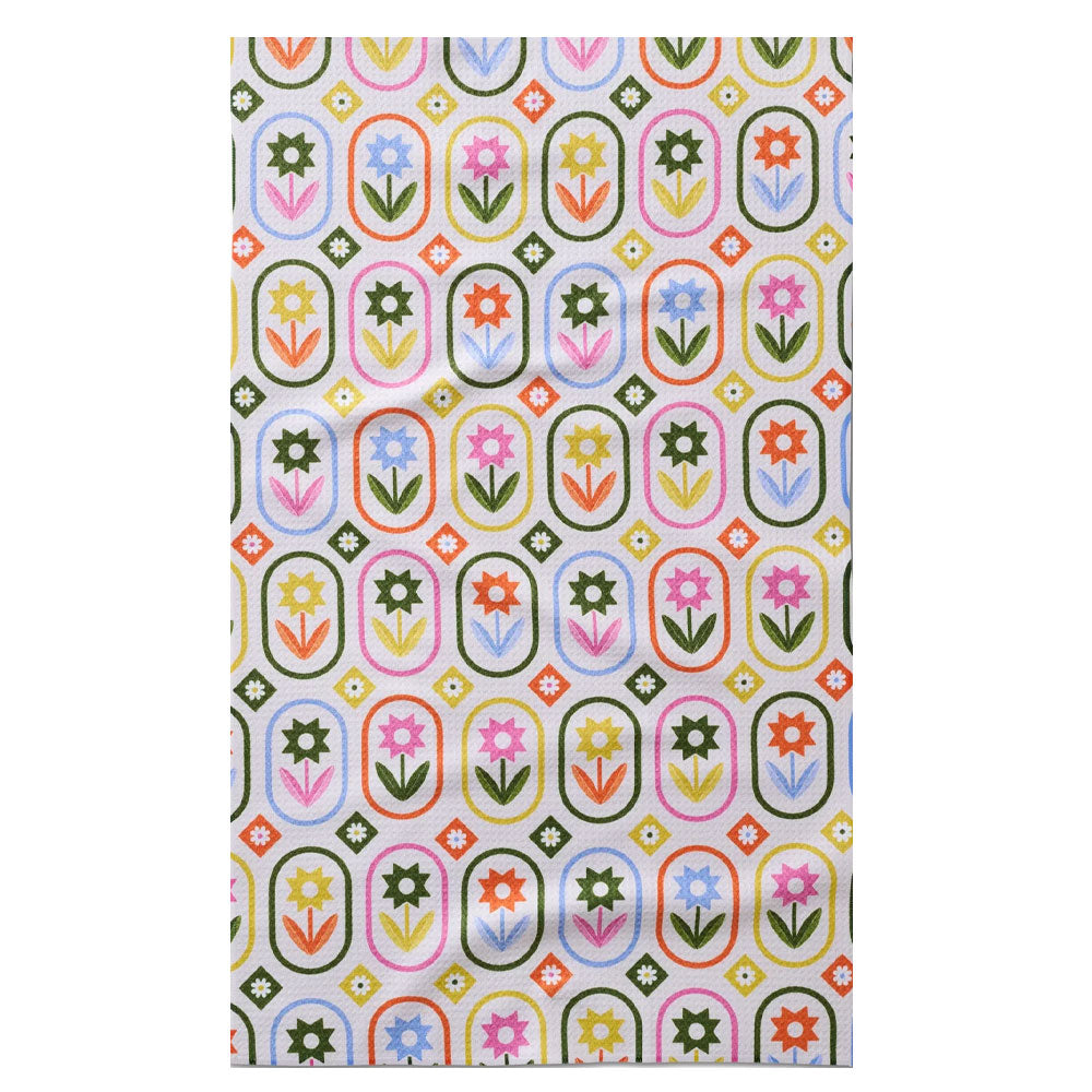 Petal Patchwork Kitchen Tea Towel