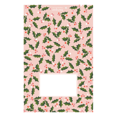 Pink Holly Folded Note