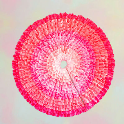 Pink Rows of Ruffles Tree Skirt 60"