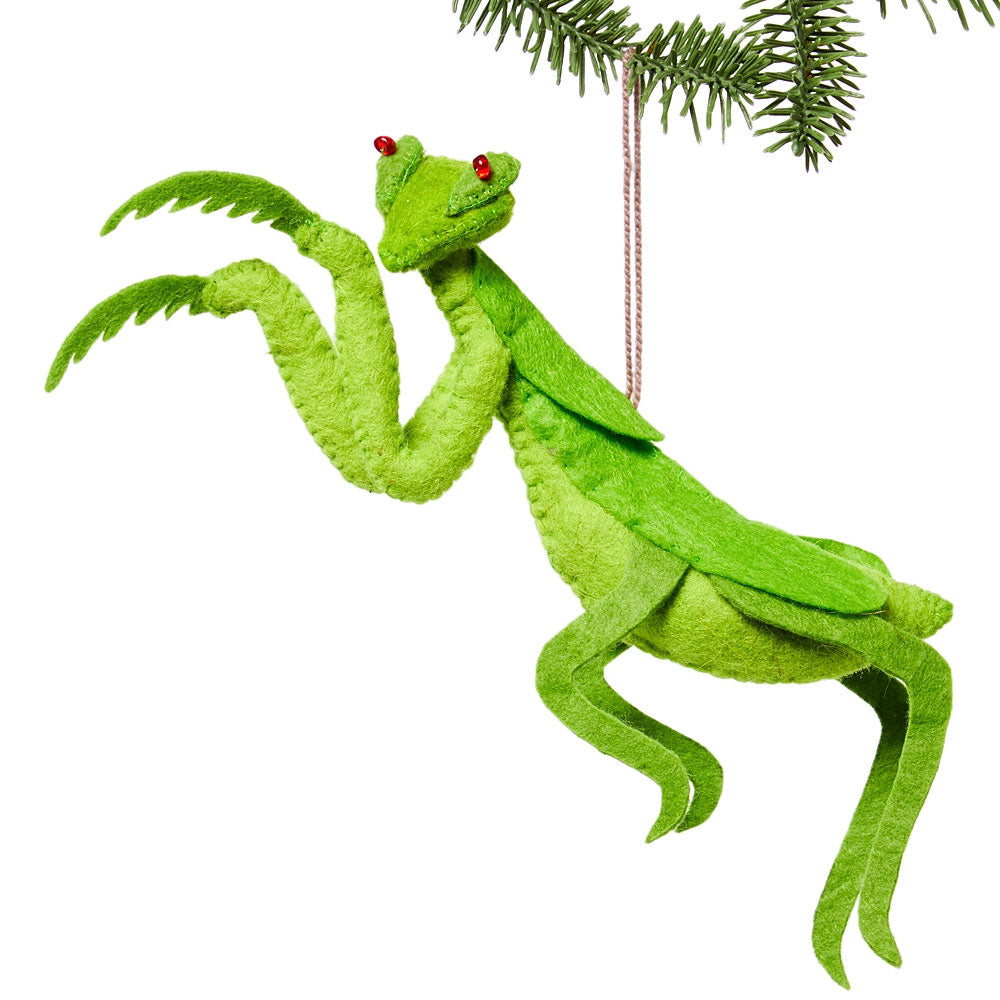 Praying Mantis Felt Ornament