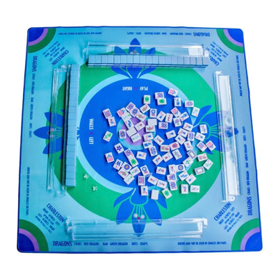 Blue & Green Preppy Soirée Mahjong Mat