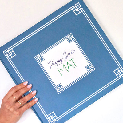 Blue & Green Preppy Soirée Mahjong Mat