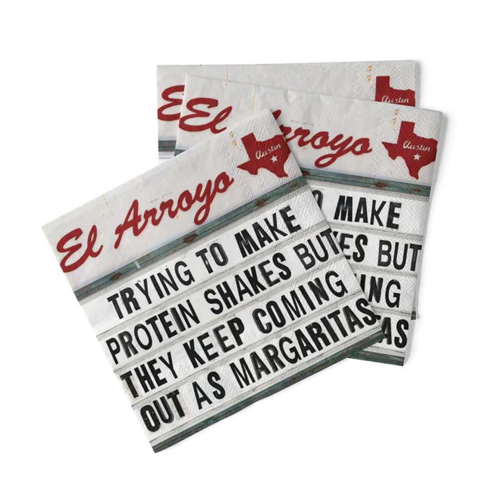 El Arroyo Protien Shakes Napkins