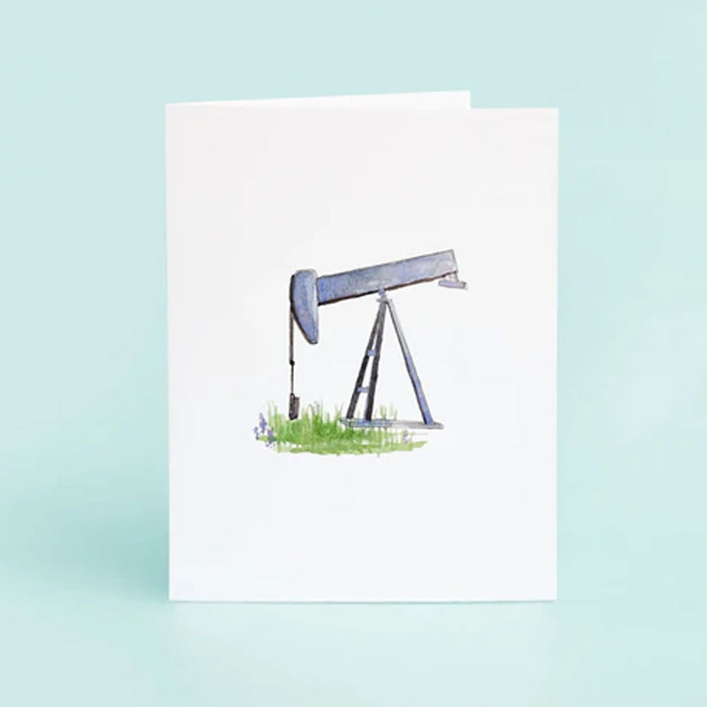 Texas Pump Jack Folded Notecards