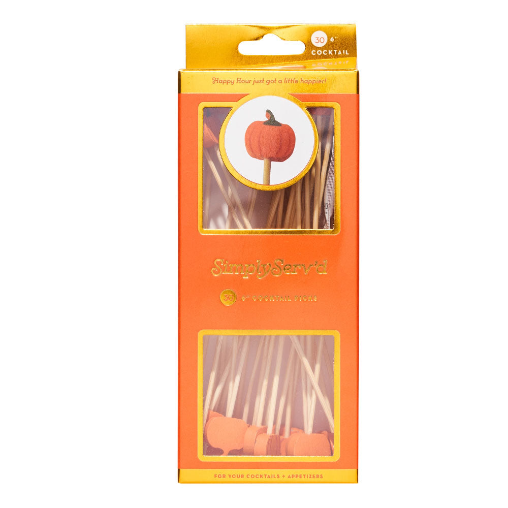 Pumpkin Fall Large Cocktail Pick
