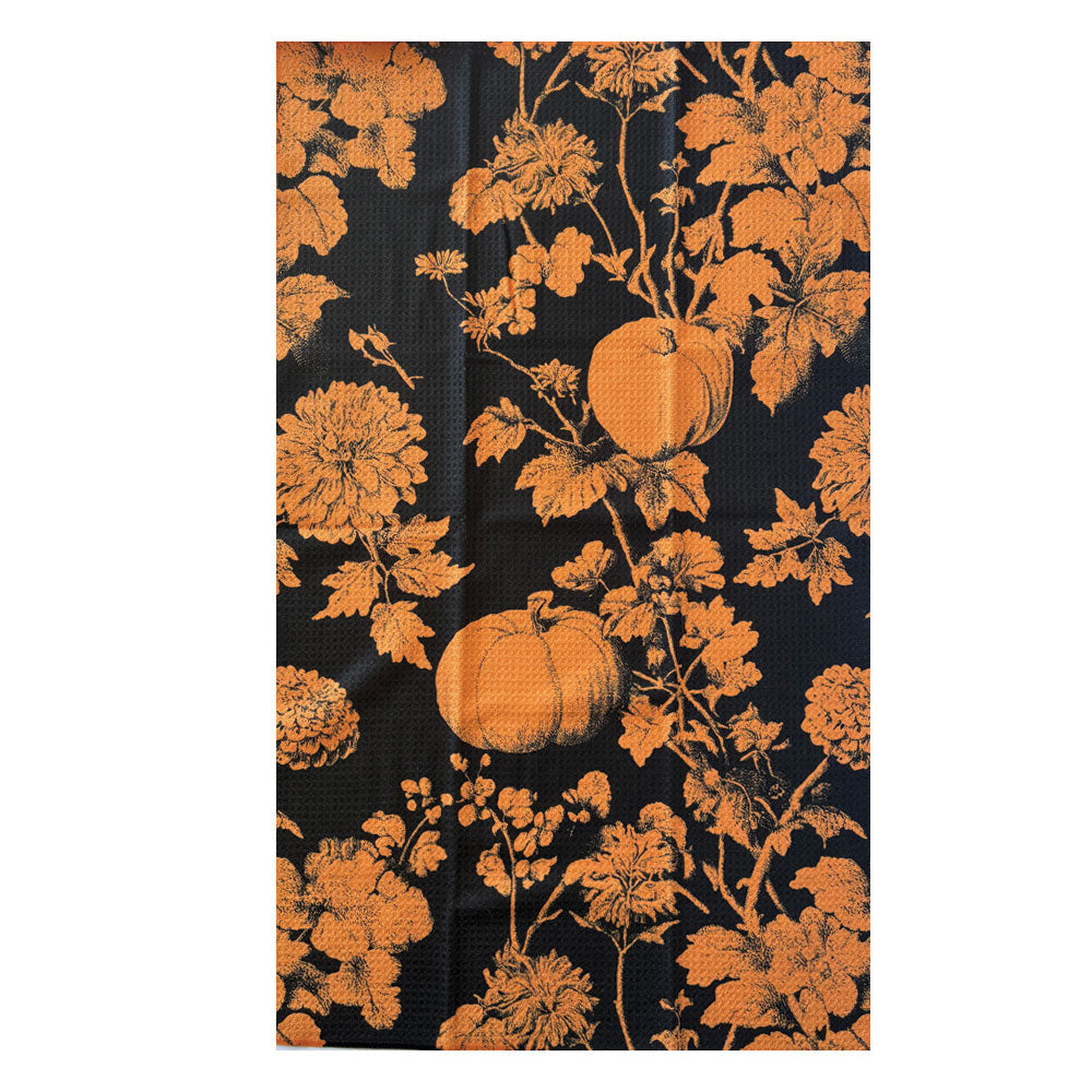 Haunted Harvest Orange Tea Towel