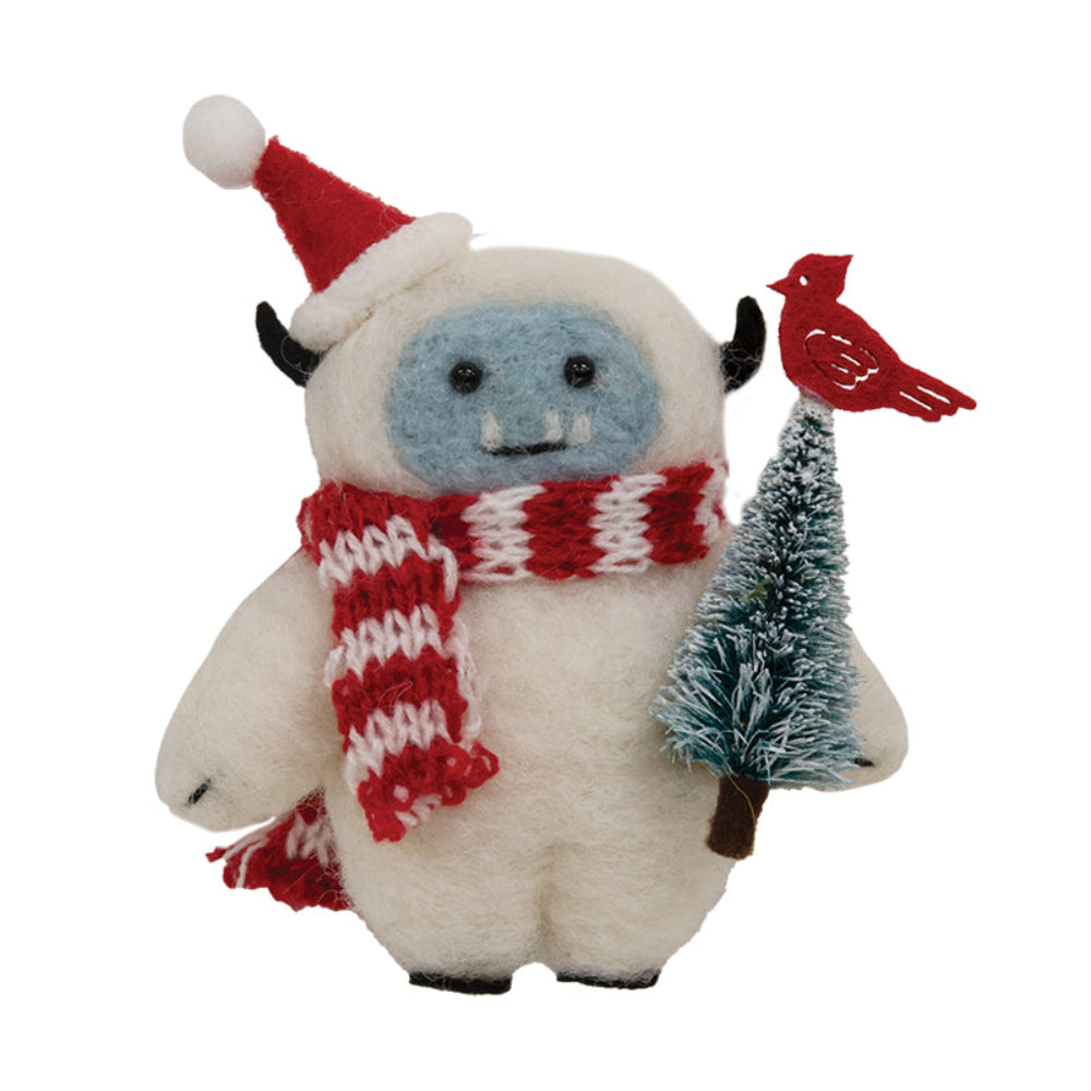 Christmas Abominable Yeti Felt Ornament