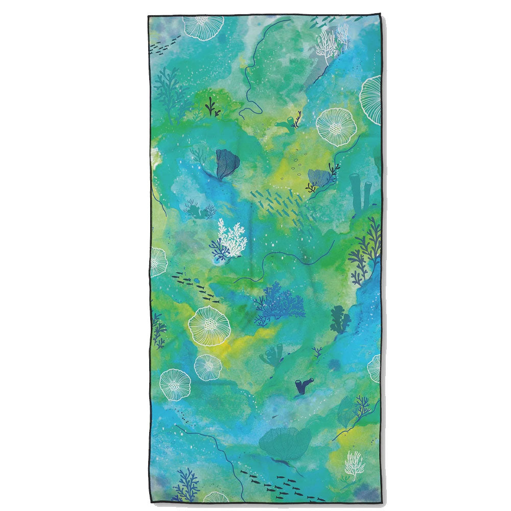 Reefy Greens Beach Towel