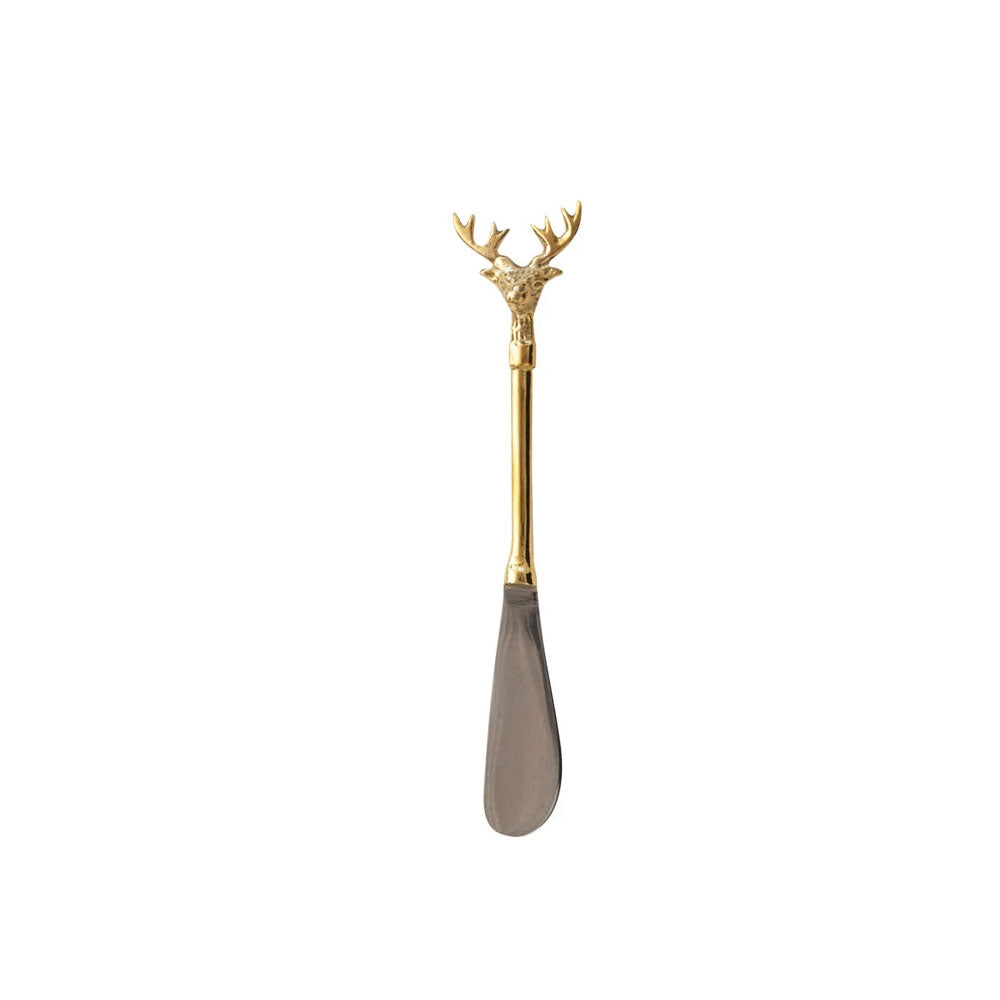 Brass Reindeer Canape Knife