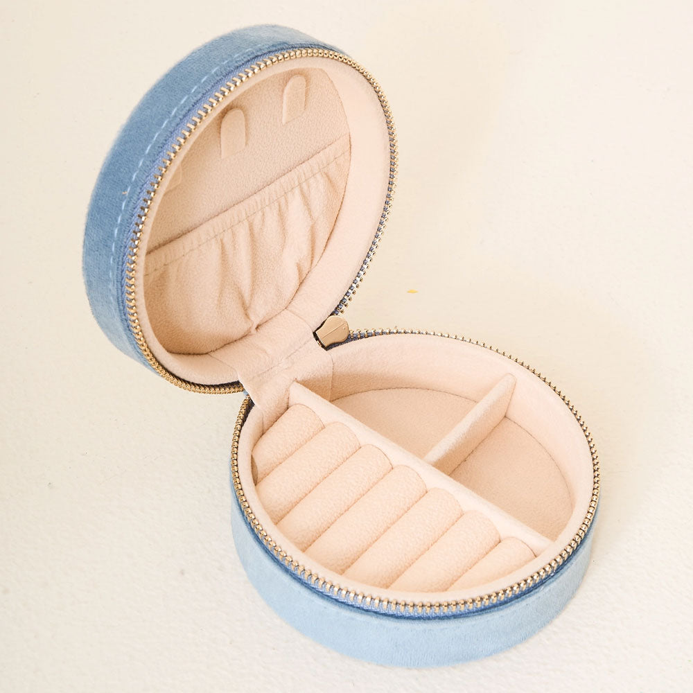 Round Velvet Jewelry Case