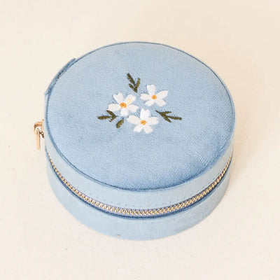 Round Velvet Jewelry Case