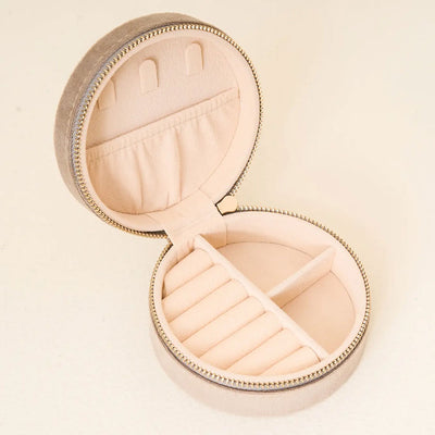 Round Velvet Jewelry Case