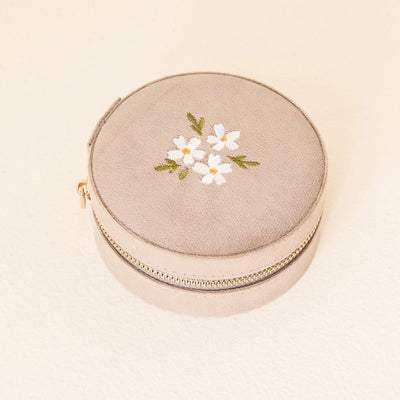 Round Velvet Jewelry Case