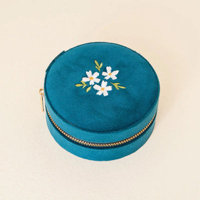 Round Velvet Jewelry Case