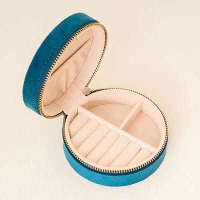 Round Velvet Jewelry Case