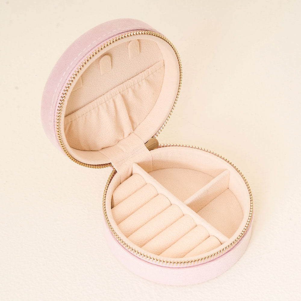 Round Velvet Jewelry Case