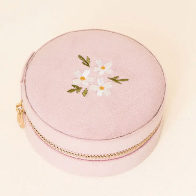 Round Velvet Jewelry Case