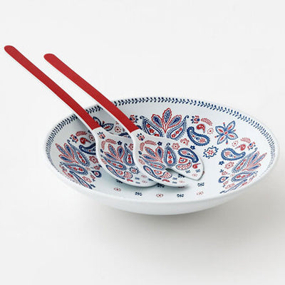 American Holiday Salad Bowl with Servers