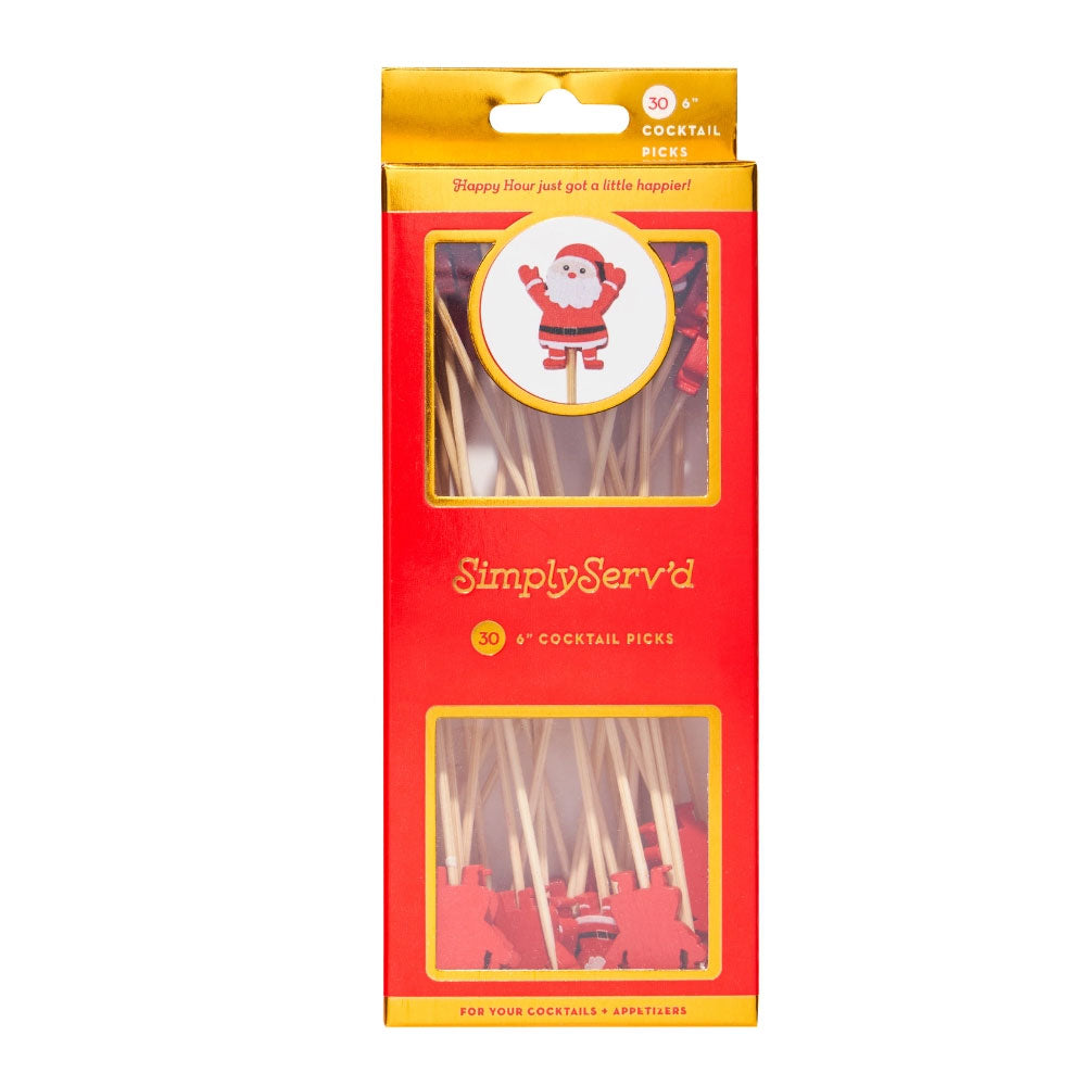 Santa Large Cocktail Pick