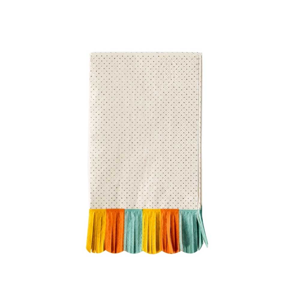 Harvest Scalloped & Fringed Guest Napkins