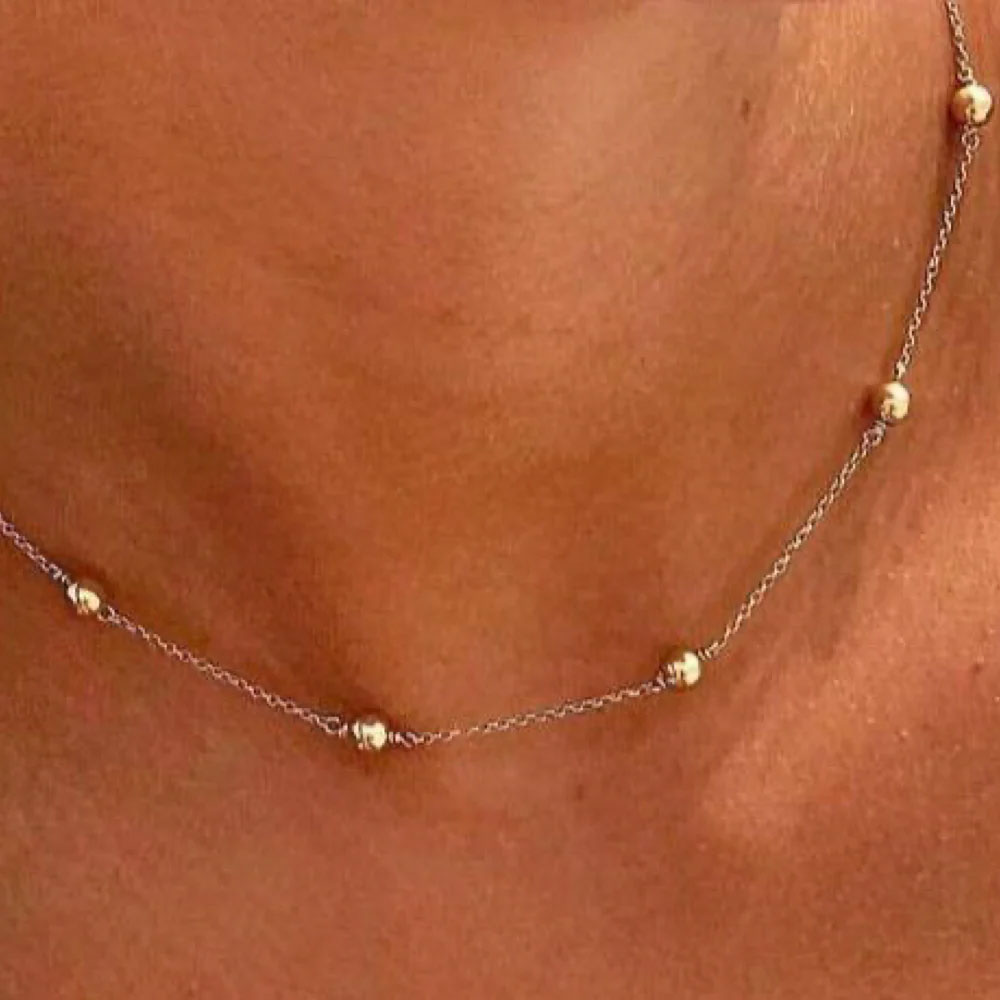15" Choker Simplicity Chain Gold 4mm Gold