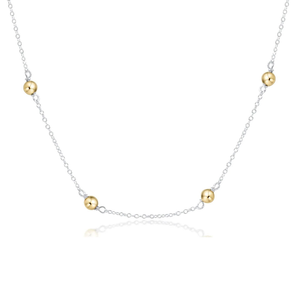 15" Choker Simplicity Chain Sterling Mixed Metal