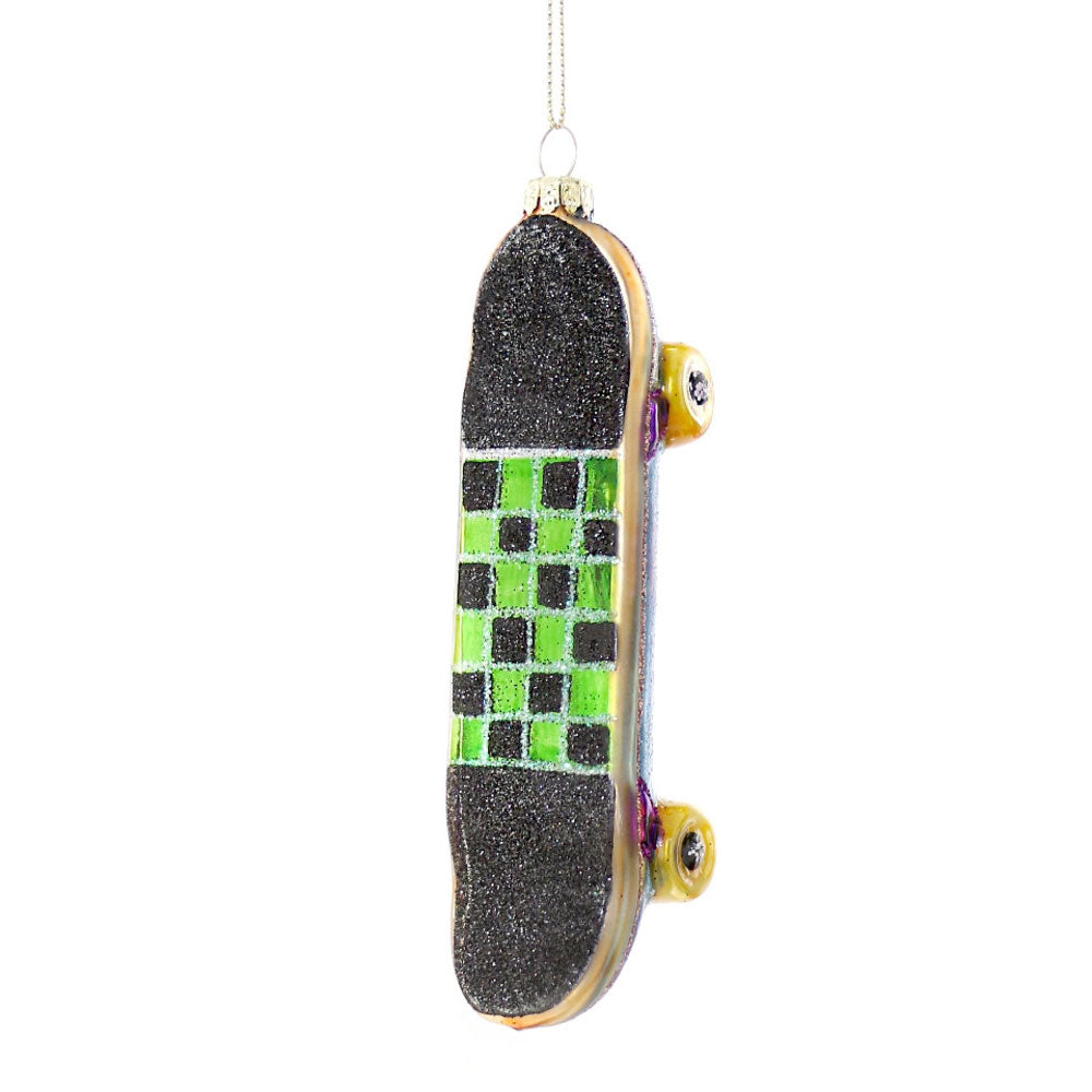 Green Skateboard Ornament