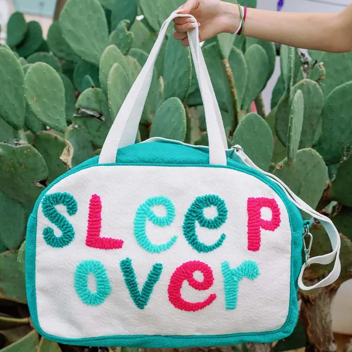"Sleepover" Canvas Weekender Bag