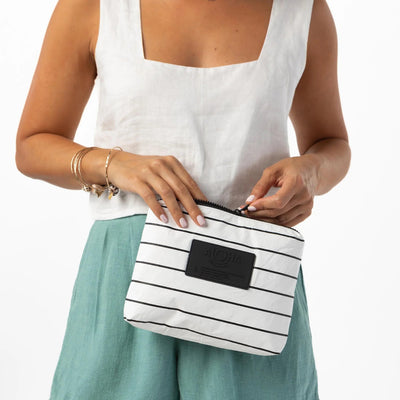 White & Black Pinstripe Aloha Collection